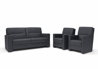 Purmerend Fauteuil - Rug: Laag in antraciet – kleurimpressie