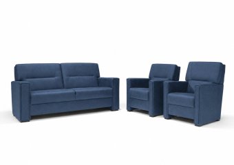 Purmerend Fauteuil - Rug: Laag in blauw – kleurimpressie
