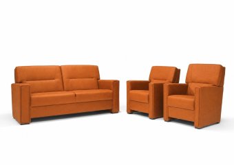 Purmerend Fauteuil - Rug: Laag in oranje – kleurimpressie