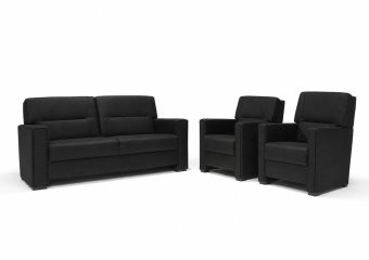 Purmerend Fauteuil - Rug: Laag in zwart – kleurimpressie