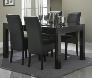 Rhee Eettafel - MAGAZIJN OPRUIMING - Zwart 160cm