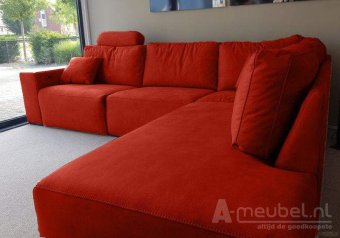 Rode hoekbank Marle 253cm – A-meubel