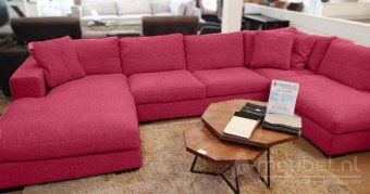 Roze u-bankstel Sloterdijk 361cm – A-meubel