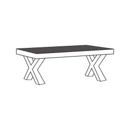 Salontafel T13-XM Maurik 135cm