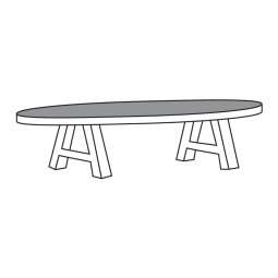 Salontafel TOV13-K Emmen 135cm
