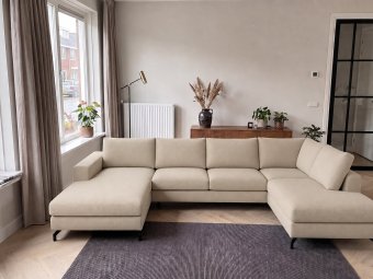Stroe Loungebank in beige – kleurimpressie