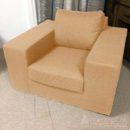 Beige fauteuil Lelystad 178cm – A-meubel