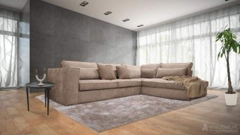Taupe hoekbank Blaricum 260cm – A-meubel