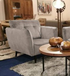 Taupe fauteuil Akker 177cm – A-meubel