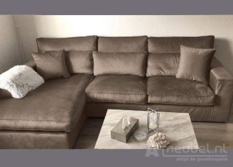 Taupe bank Oudenbosch Longchair 172cm – A-meubel