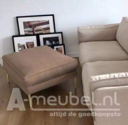 Taupe Alverna Hocker 90cm – A-meubel