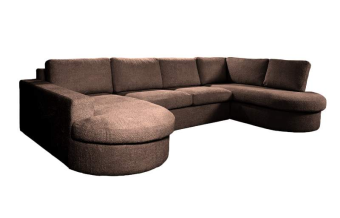 Bruine u-bank Haarlem 334cm – A-meubel