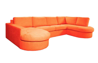 Oranje u-bank Haarlem 232cm – A-meubel