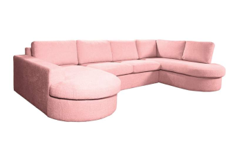 Roze u-bank Haarlem 334cm – A-meubel