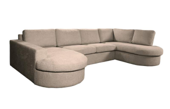 Taupe u-bank Haarlem 334cm – A-meubel
