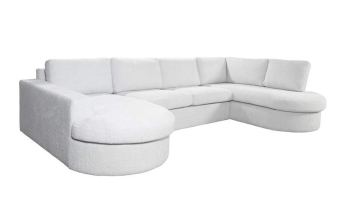 Witte u-bank Haarlem 334cm – A-meubel