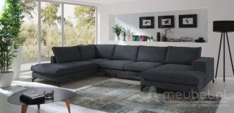 Antraciet u-bankstel Stroe 360cm – A-meubel