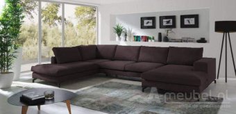 Bruine u-bankstel Stroe 360cm – A-meubel