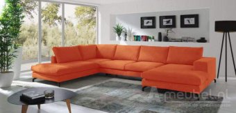 Oranje u-bankstel Stroe 210cm – A-meubel