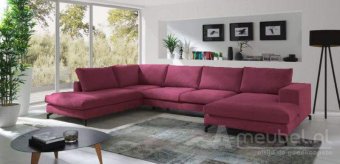 Roze u-bankstel Stroe 360cm – A-meubel
