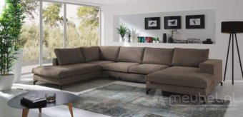 Taupe u-bankstel Stroe 210cm – A-meubel