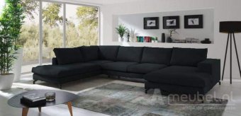 Zwarte u-bankstel Stroe 210cm – A-meubel