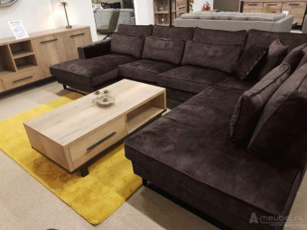 Bruine u-bank Naaldwijk 265cm – A-meubel