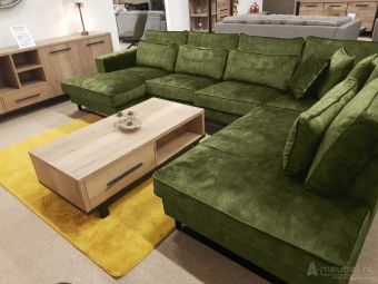 Groene u-bank Naaldwijk 265cm – A-meubel