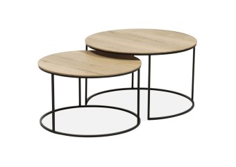 Salontafel Windsor Rond 2-Delige Set 75cm