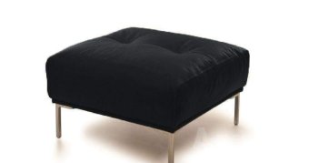 Zwarte Bern Hocker 70x70cm – A-meubel
