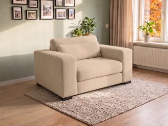 Almere Loveseat in beige – kleurimpressie