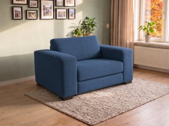 Almere Loveseat in blauw – kleurimpressie