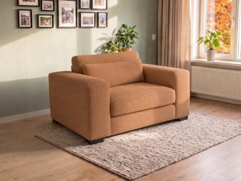 Almere Loveseat in cognac – kleurimpressie