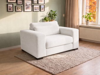 Almere Loveseat in wit – kleurimpressie