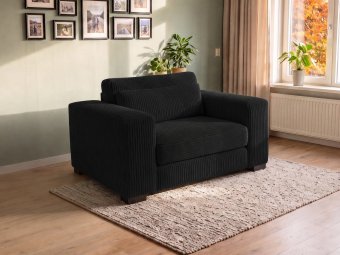 Almere Loveseat in zwart – kleurimpressie