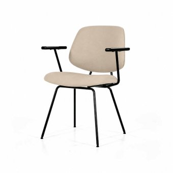 Armstoel Lynn - Beige Fletcher - 95572 in beige – kleurimpressie