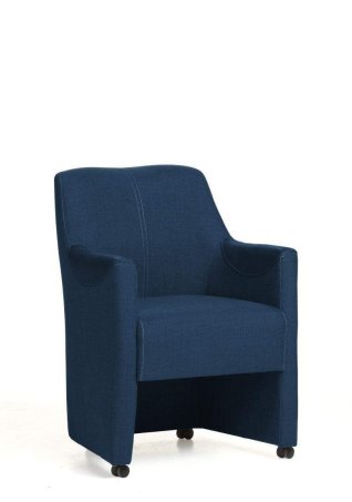 Eetkamerstoel Nancy – blauw ler eetkamerstoelen