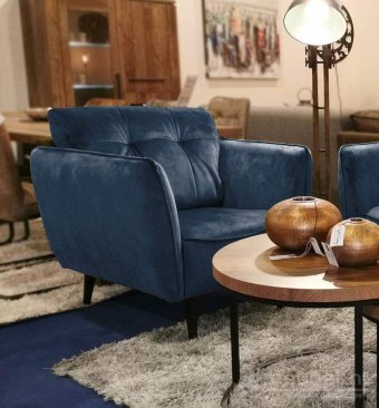 Fauteuil Akker – blauw fauteuil