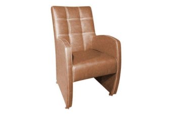 Eetkamerstoel Louise – cognac stoff stoelen