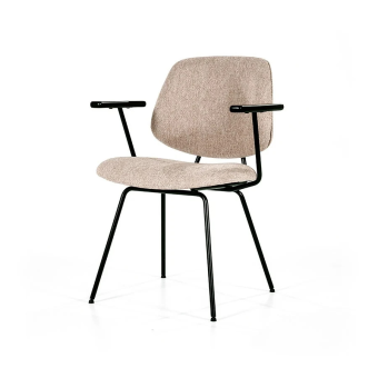 Armstoel Lynn - Beige Fletcher - 95572 – eetkamerstoel