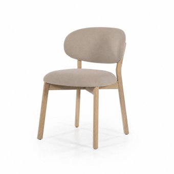Eetkamerstoel Mikky Naturel hout - Taupe Moon - 96175 in taupe – kleurimpressie