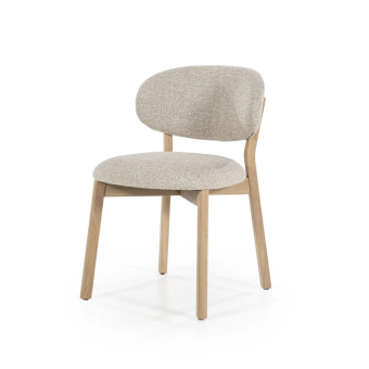 Eetkamerstoel Mikky Naturel hout - Taupe Moon - 96175 – eetkamerstoel