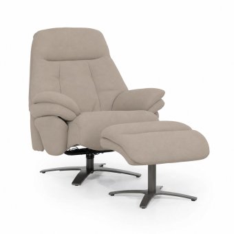 Fauteuil Caleb - Taupe Salerno - 96169 in taupe – kleurimpressie