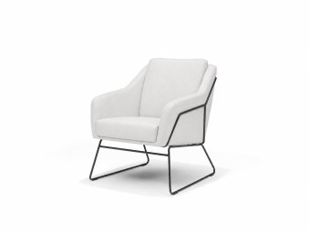 Fauteuil Grace in wit – kleurimpressie