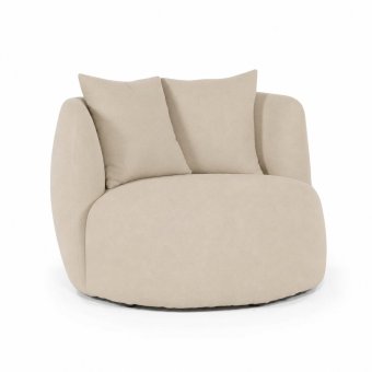 Fauteuil Louis met kussen - Beige Spark - 95804  in beige – kleurimpressie