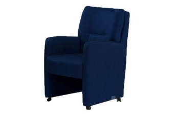 Eetkamerstoel Cosy – blauw eetkamerstoel met armleuning
