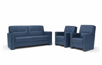 Purmerend Fauteuil - Rug: Hoog in blauw – kleurimpressie