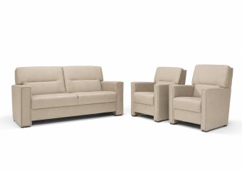 Purmerend Fauteuil - Rug: Laag in beige – kleurimpressie
