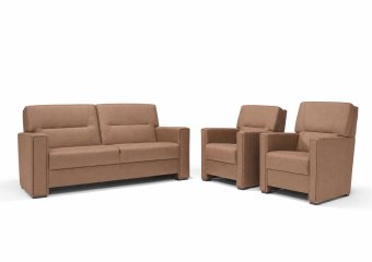 Purmerend Fauteuil - Rug: Laag in bruin – kleurimpressie