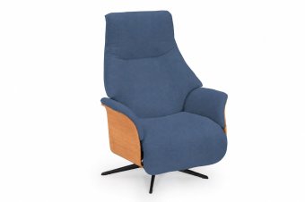 Relaxfauteuil Dokkum in blauw – kleurimpressie